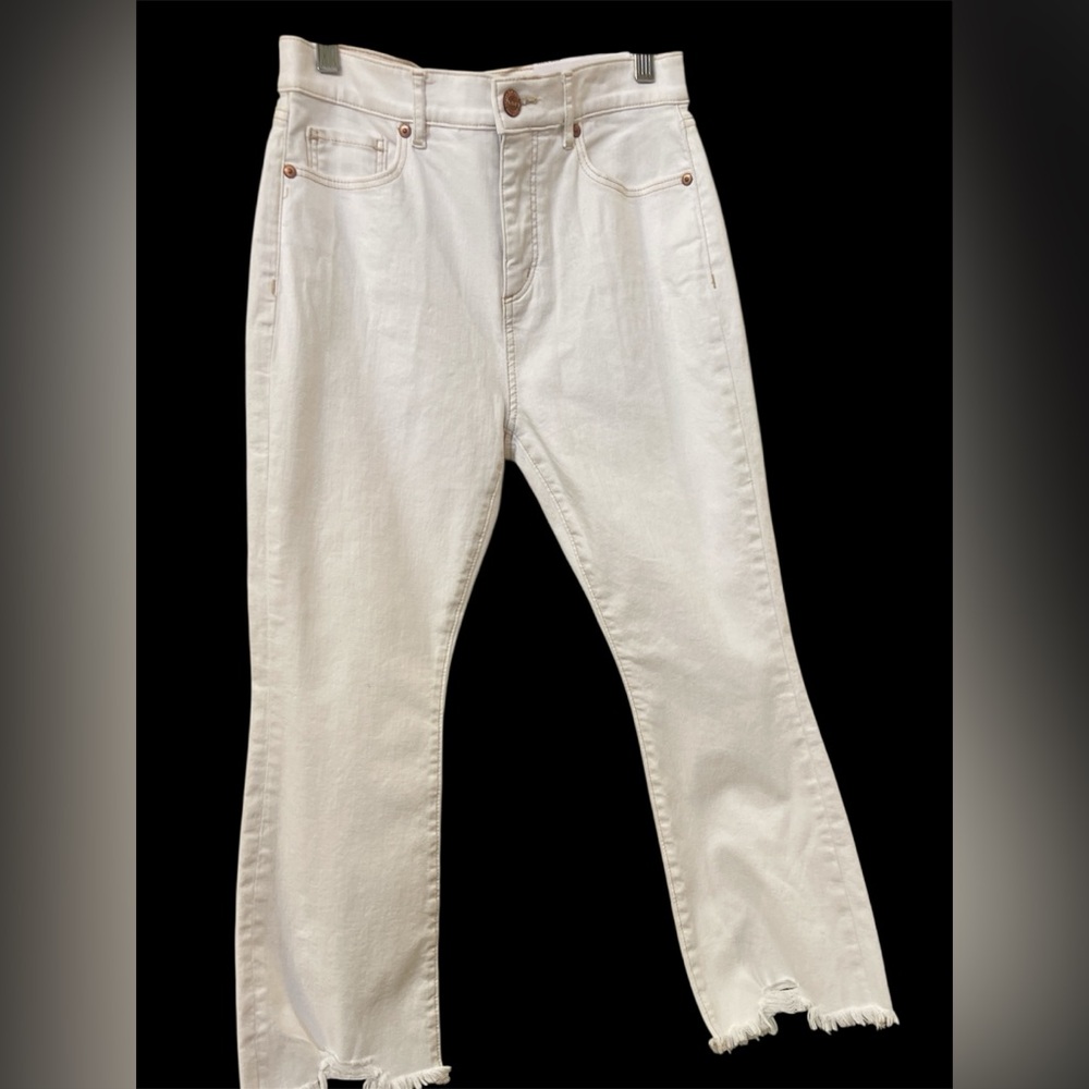 Loft made and loved slim pockets high waist flare crop size 4P waist 27” jeans